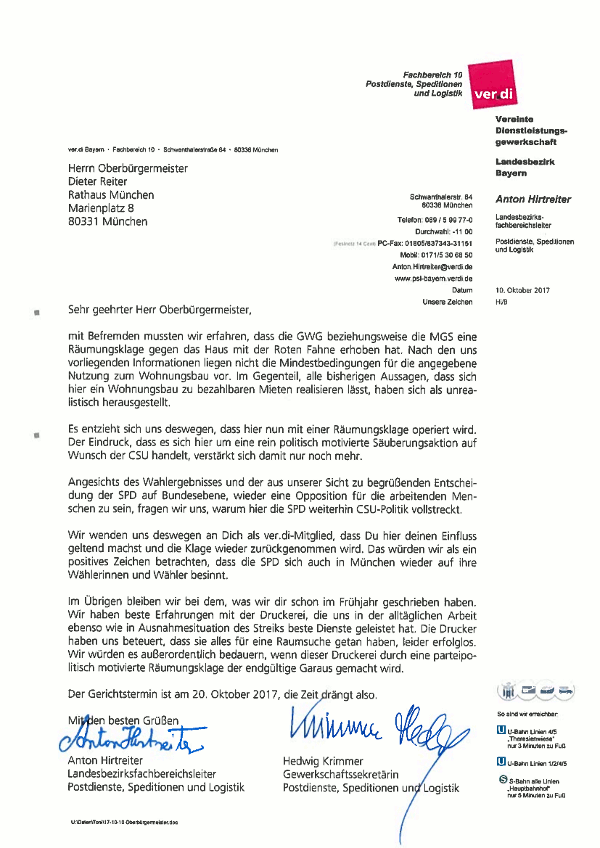Sehr geehrter Herr Oberbürgermeister,